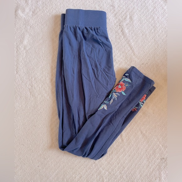 Blue embroidered leggings - Picture 2 of 6